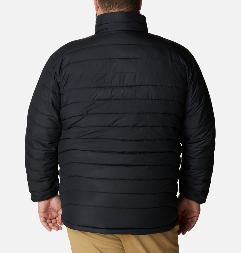 Men's Columbia Powder Lite Insulated Jackets Black | Plus Size CA-NL68C